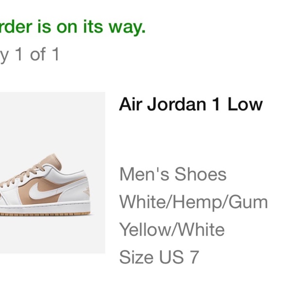 Air Jordan Low, 7M/ 8.5W, Hemp & White `21 Drop - Picture 3 of 6